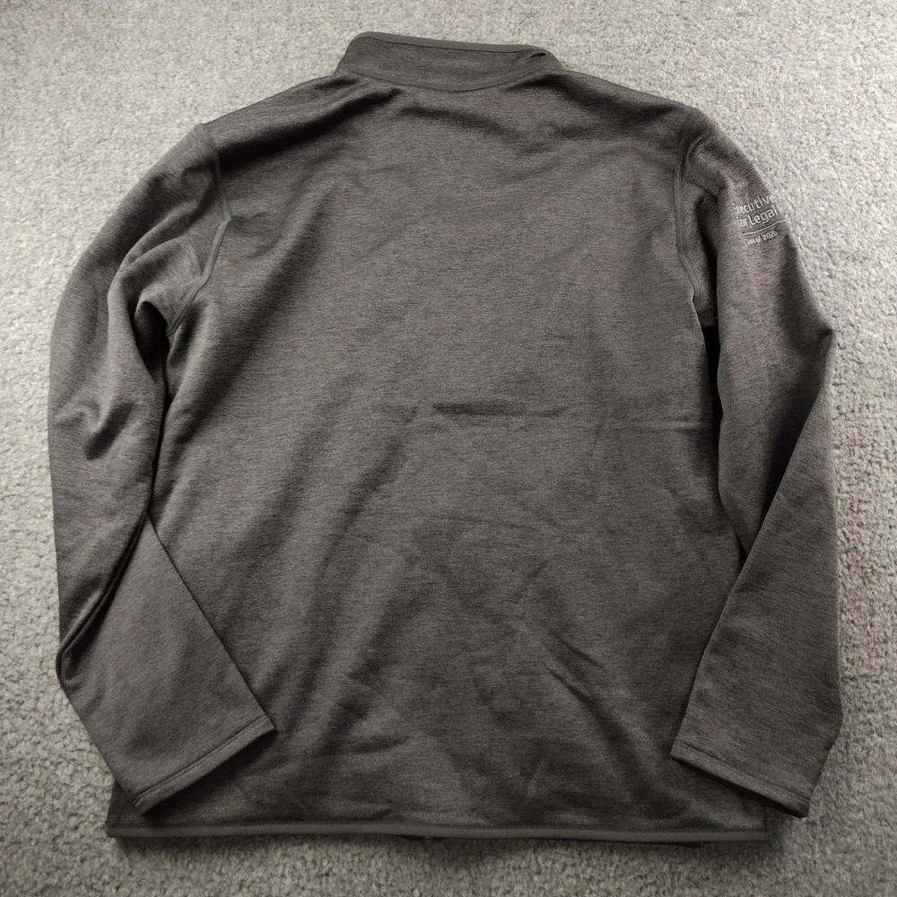 The North Face Fleece Jacket Mens Large Skyline Dark Grey Embroidered NWT